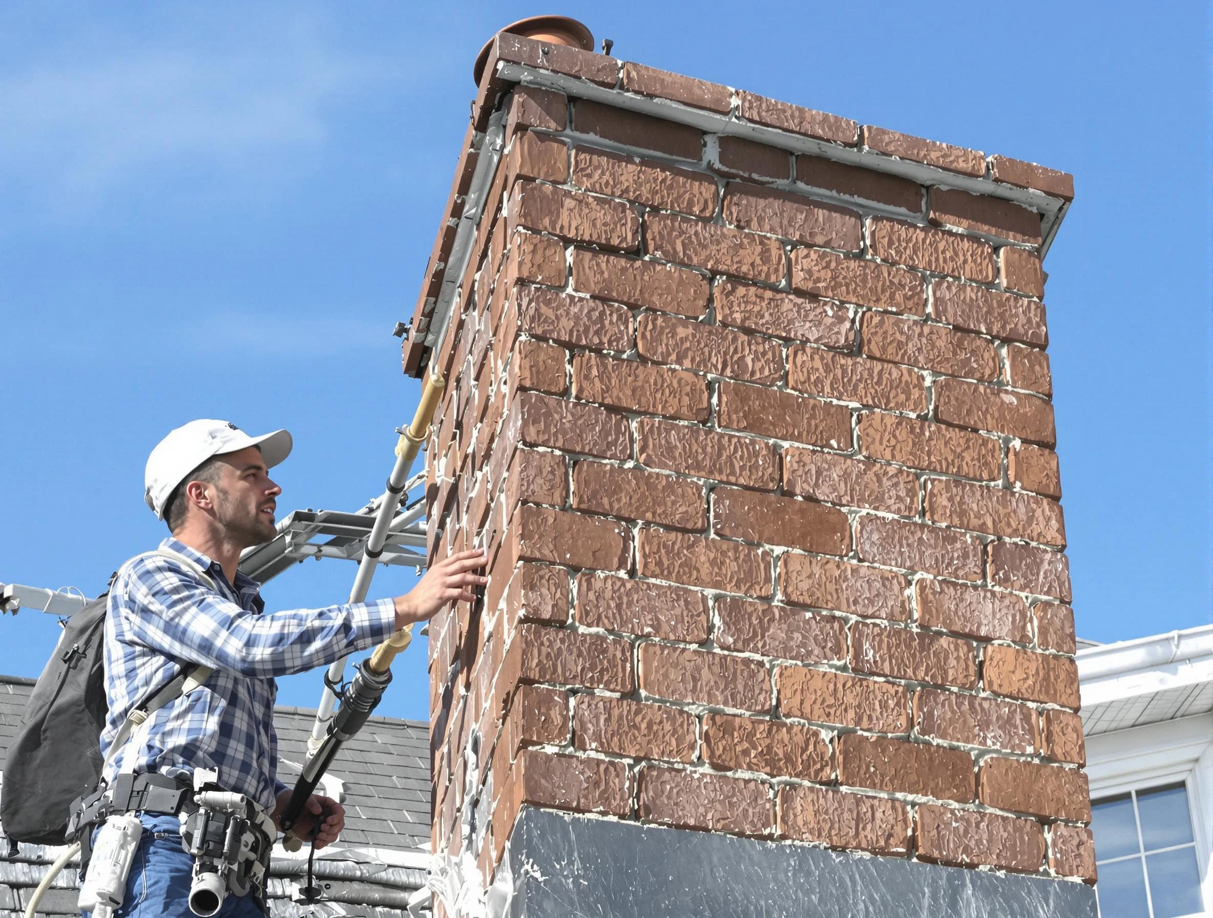 Brickwork for a chimney rebuild by San Tan Valley Chimney Sweep in San Tan Valley, AZ