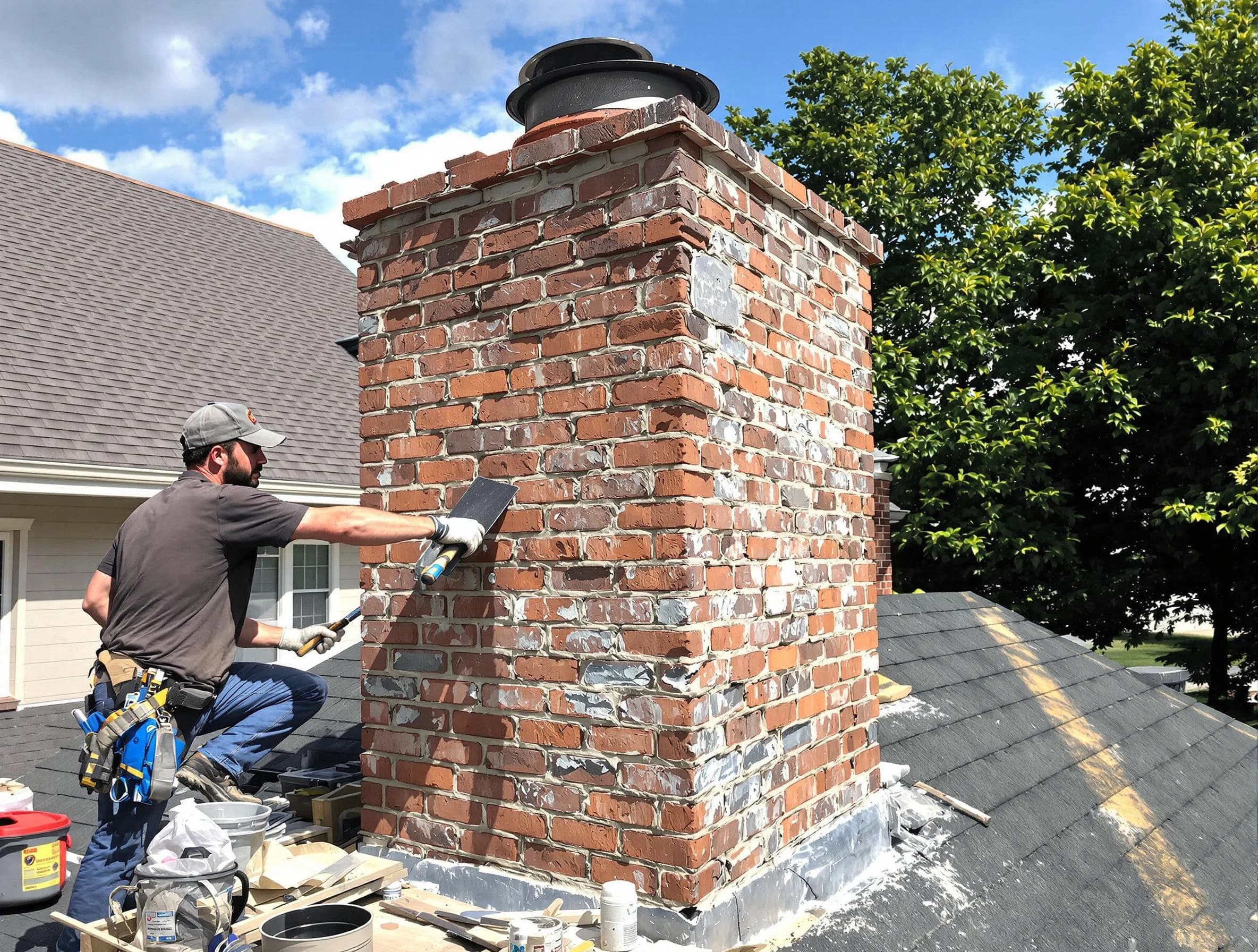 Completed chimney rebuild by San Tan Valley Chimney Sweep in San Tan Valley, AZ