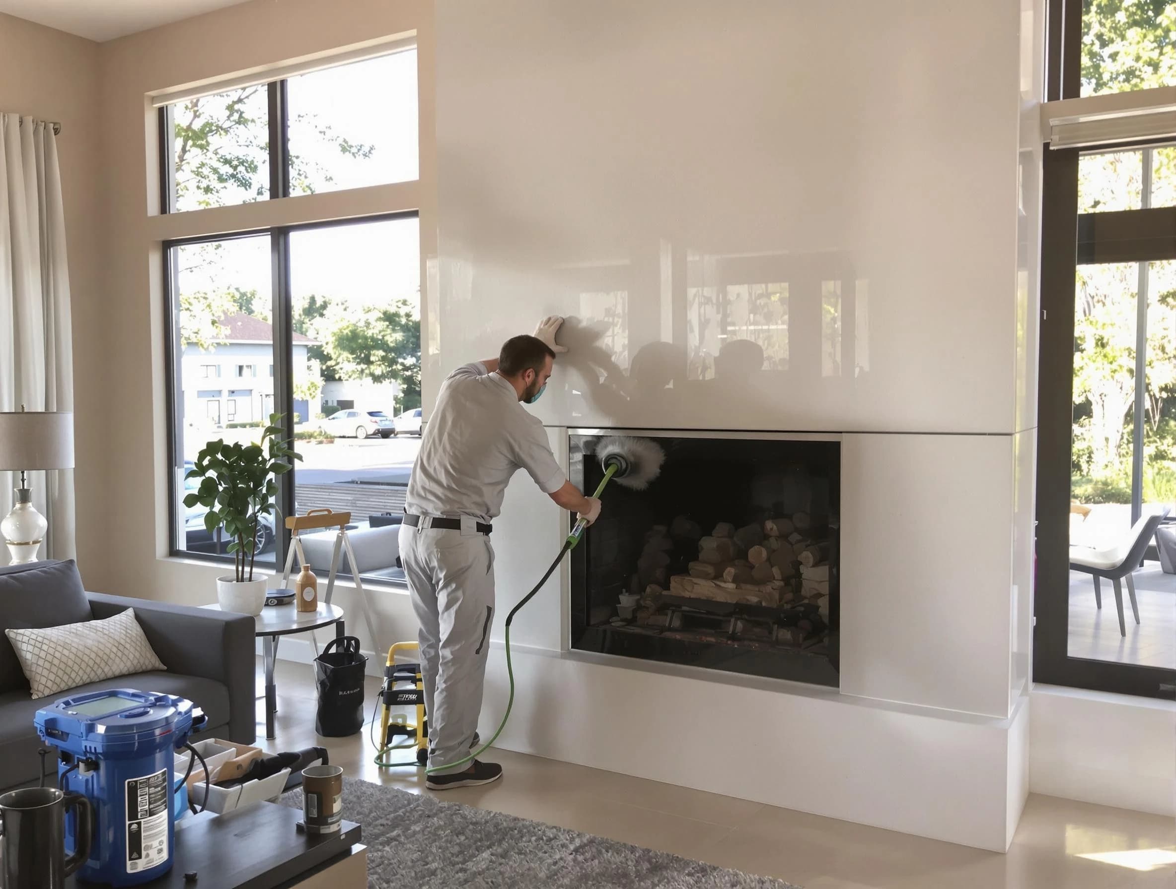 San Tan Valley Chimney Sweep performing thorough soot removal in San Tan Valley, AZ